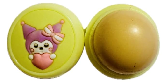 Moisturizing Lip Balm, Lip Gloss and Balm Set for All Skin Types, Assorted Shades, Round Ball Natural Moisturizing Lip Balm Nutritious Fruit Flavour Colourless Lip Balm Hydration Lips Care (yellow)-Velvo Beauty