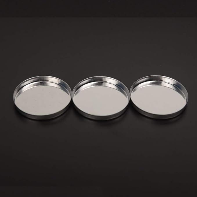 50 Pcs 26mm Empty Round Metal Tin Palette Pans Cosmetic Eyeshadow Blush Organizer for Magnets Cosmetic Palettes-Velvo Beauty