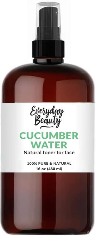 Cucumber Hydrosol Facial Toner - 16 oz All Natural Hydrating Spray Mist for Face and Hair - 100% All Natural Cucumber Water Hydrosol with Fine Mist Cap-Velvo Beauty