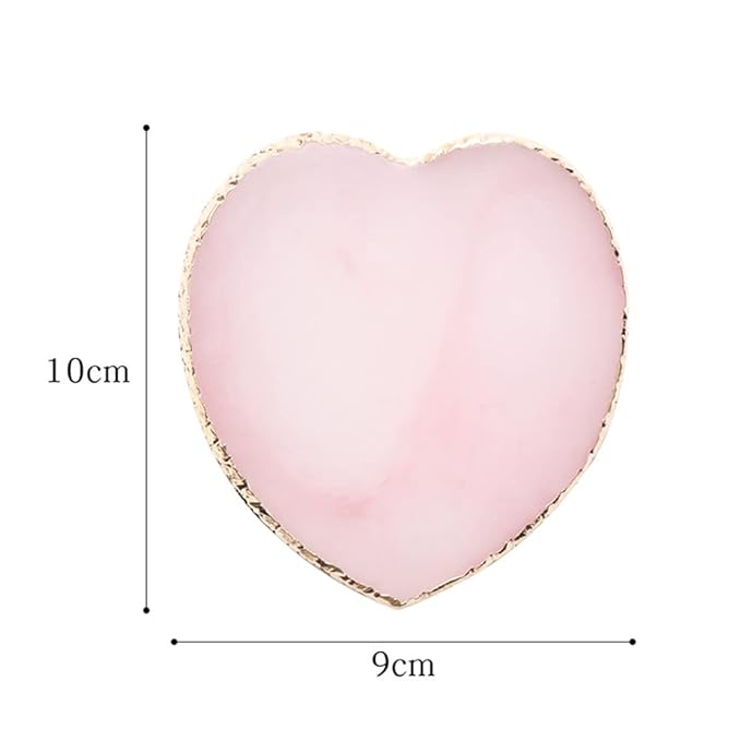 Resin Nail Art Palettes,Makeup Palettes, Resin Nail Mixing Palette Drawing Color Palette Gel Polish Color Mixing Plate Gold Edge Nail Art Display Cosmetic Mixing Tools (1 pc Pink Heart)-Velvo Beauty