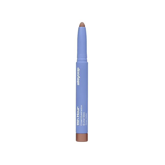 ALLEYOOP 11th Hour Waterproof Cream Eyeshadow Stick – Long-Lasting Eye Shadow Pencil & Eyeliner, Cream to Powder Stick & Highlighter – Smudge-Proof Eyeshadow Matte, Taupe Dollar Matte-Velvo Beauty
