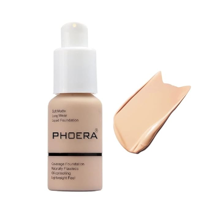 PHOERA Foundation, Flawless Soft Matte Liquid Foundation Makeup for Women.(102# Nude)-Velvo Beauty