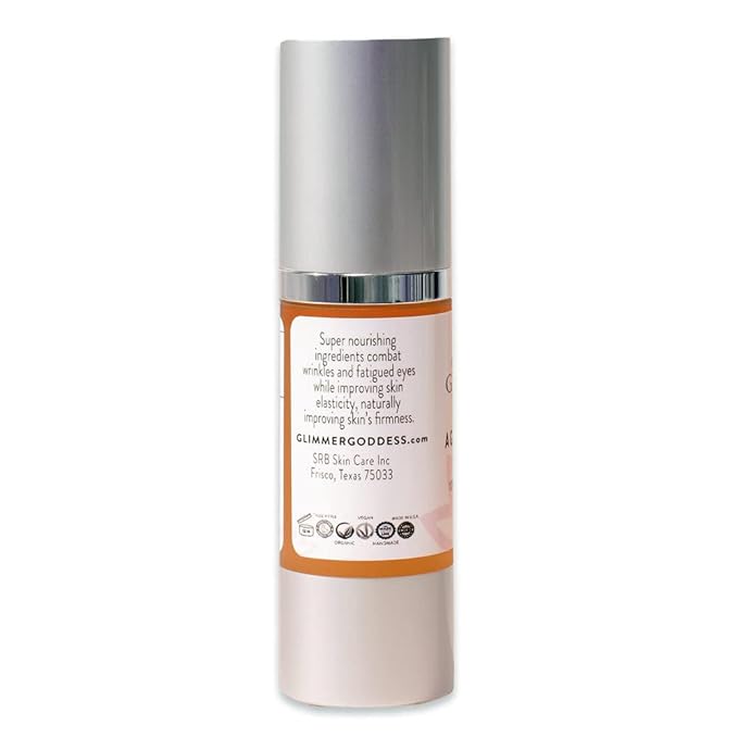 Glimmer Goddess Organic Eye Serum for Wrinkles and Fine Lines, 1 oz-Velvo Beauty