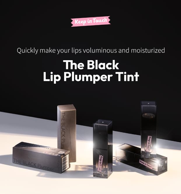The Black Plumper | Jelly Plumper Tint | Non-Sticky, Long-Lasting Lip Gloss | Vegan and Cruelty-Free Korean Lip Tint (The Black Pumper)-Velvo Beauty