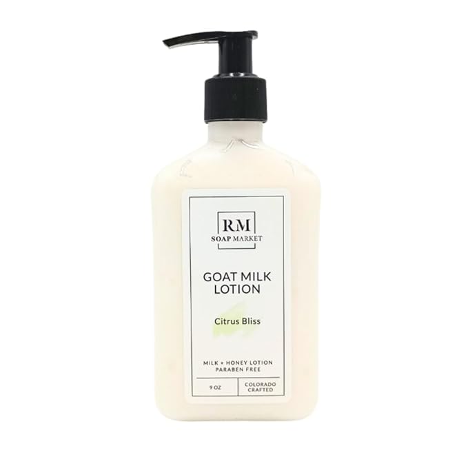 Goat Milk Lotion, Citrus Bliss Fragrance, Hydrating Lotion for Men & Women With Nourishing Goat Milk, Shea Butter, Sunflower Oil & Aloe, Packed With Vitamin A, E & Selenium, 9 Oz-Velvo Beauty