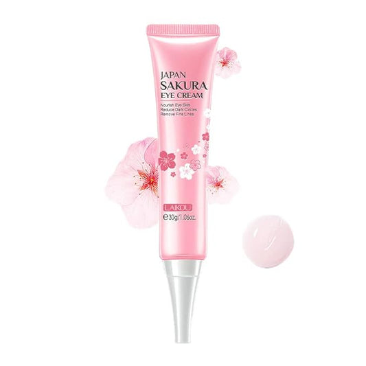 AKARY Sakura Eye Cream, Under Eye Cream to Reduce Dark Circles, Bags, Puffiness, Hydrate Undereye Area, Skincare Eye Cream with Hyaluronic Acid for All Skin Types-Velvo Beauty