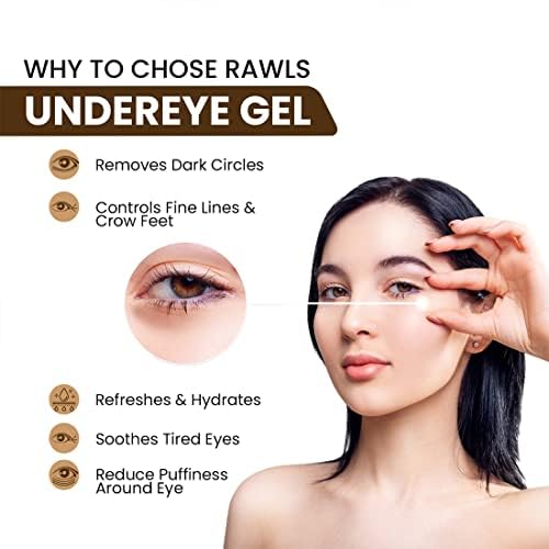 RAWLS 5% Caffeine Eye Serum and Under Eye Roller Cream for Dark Circles and Puffiness, Caffeine Eye Cream with 360° Massage Ball Reduce Wrinkles and Fine Lines-0.5 fl oz-Velvo Beauty