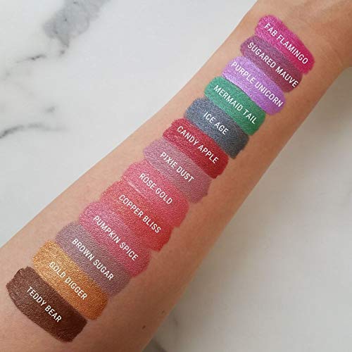 Aromi Dark Red Metallic Liquid Lipstick | Ruby Maroon Lip Color with Shimmery Finish, Vegan, Cruelty-free, Holiday Makeup, Long-Lasting (Candy Apple)-Velvo Beauty