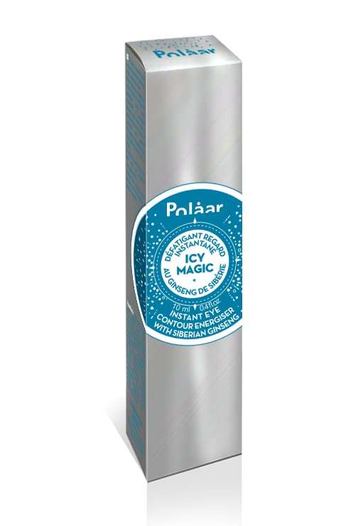 Polåar - Icy Magic Instant Eye Contour Energiser with Siberian Ginseng - Anti-Dark Circles & Puffiness- Decongesting Icy Ball - Fragrance-Free - 92% Natural, Vegan, Cruelty Free, Made in France - 0.4-Velvo Beauty
