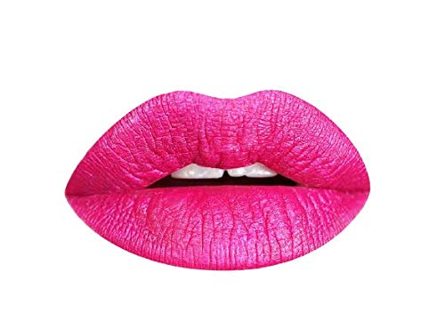 Aromi Hot Pink Metallic Liquid Lipstick | Magenta Lip Color with Shimmery Finish, Vegan, Cruelty-free, Long-Lasting and Smudge Proof (Fab Flamingo)-Velvo Beauty