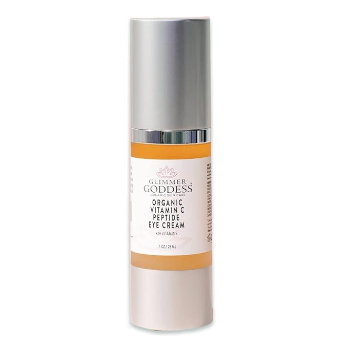 Glimmer Goddess Organic Vitamin C and Peptide Eye Serum for Dark Circles, 1 oz-Velvo Beauty
