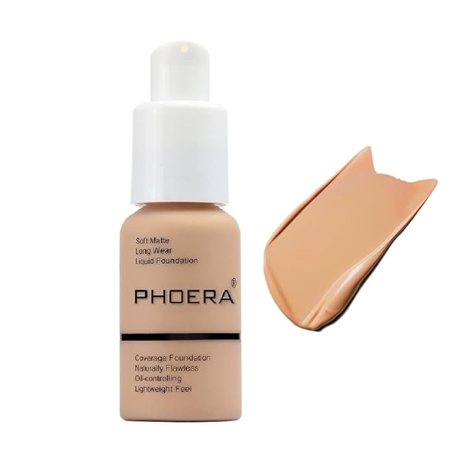 PHOERA Foundation, Flawless Soft Matte Liquid Foundation Makeup for Women.(104# Buff Beige)-Velvo Beauty