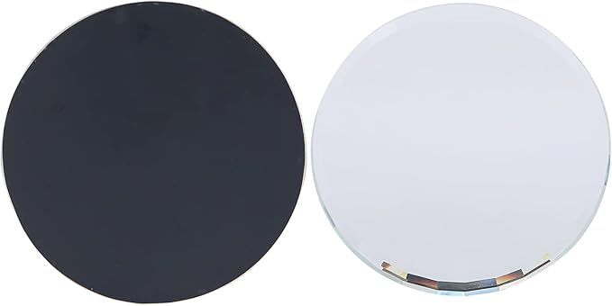 Nail Art Palette, DIY Nail Art Palette Nail Color Mixing Palette Nail Art Manicure Display Drawing Tool Nail Art Plate False Nail Mirror Glass Display Board for Manicure Makeup Paint Art(white)-Velvo Beauty