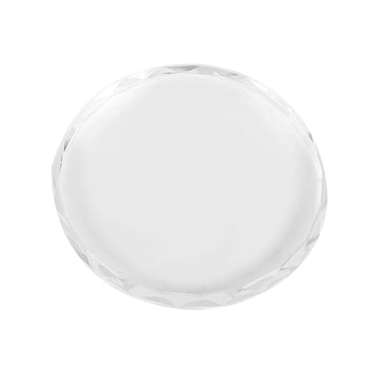 Nail Art Palette, Lipstick Palette, Transparent Glass Nail Art Palette Paint Drawing Color Pigment Dish Manicure DIY Tool(Round Glass)-Velvo Beauty