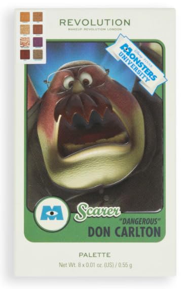 Revolution x Monsters University Don Carlton Scare Card Palette Eyeshadow 8 x 0.01 oz (0.55g), Affection-Velvo Beauty