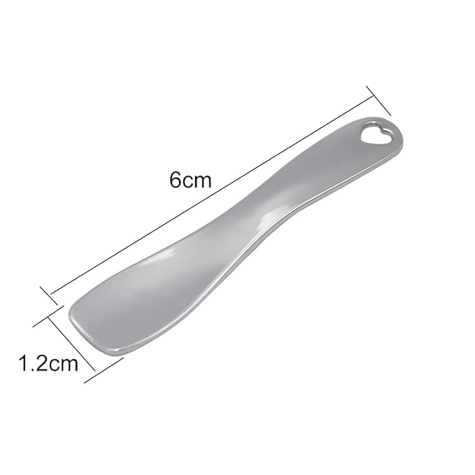4 Pieces Zinc Alloy Makeup Spatula Eye Cream Spoon Beauty Scoop Mini Spoon Makeup Beauty Spoons Mini Cosmetic Skincare Spatula for Cream Lotions, Shovel Shaped, Silver-Color-Velvo Beauty