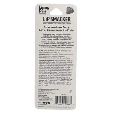 Lip Smacker Lippy Pals Swirls Llama, Flavored Moisturizing & Smoothing Soft Shine Lip Balm, Hydrating & Protecting Fun Tasty Glossy Finish, Cruelty-Free & Vegan - Straw-Ma-Llama Berry-Velvo Beauty