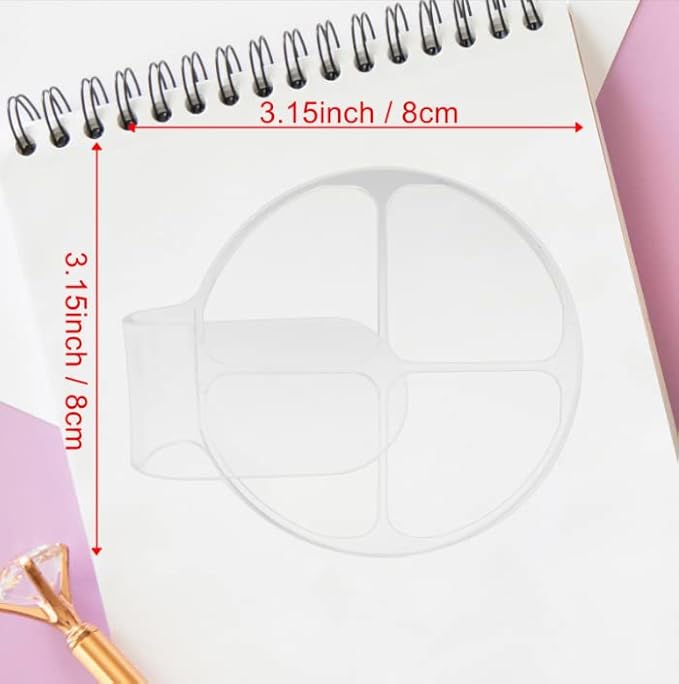 HLLMX 2 PCS Handheld Makeup Mixing Tray Hand Makeup Mixing Palette Acrylic Nail Art Manicure Palette Clear Foundation Palette Eyeshadow Makeup Hand Palette for Mixing Foundation-Velvo Beauty