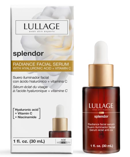 LULLAGE Splendor Radiance Hyaluronic Acid & Vitamin C Serum for Face, Revitalizing Vitamin C Face Serum with Niacinamide to Replenish & Firm the Skin, 1 Fl Oz Dropper Bottle-Velvo Beauty
