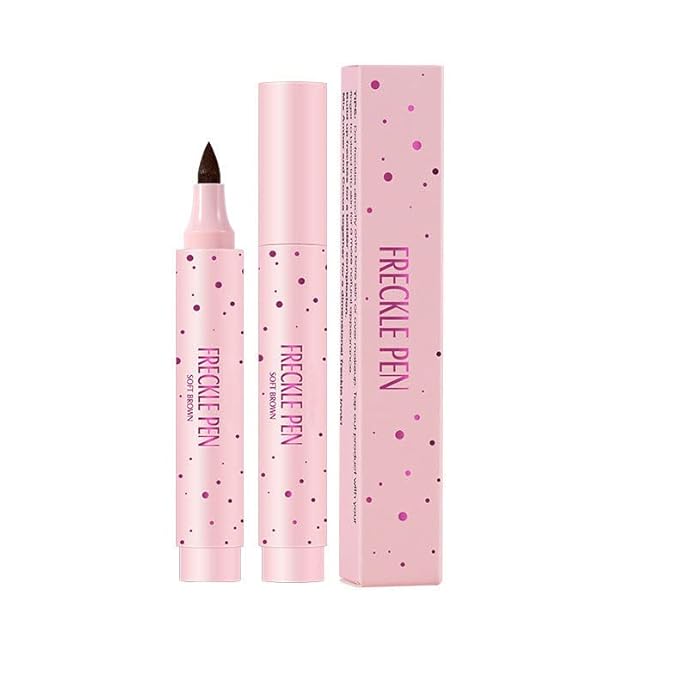 Freckle Pen Faux Freckle Pen Colour Pop Freckle Pen Supernaturally Realistic Freckles Makeup Brush Fantastic Freckles Pen Long-lasting Waterproof Soft-point Absorbent Pen For a Natural and Easy Makeup Look (Double)-Velvo Beauty
