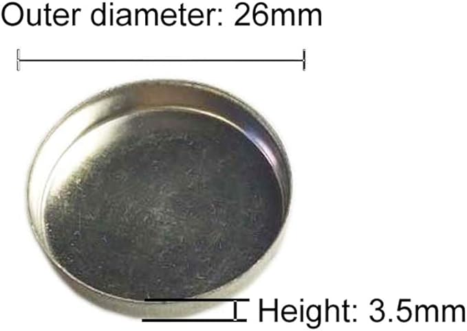 50 Pieces Empty Round Metal Tin Palette Pans Round Metal Pans Cosmetic Eyeshadow Pans for Eyeshadow Palette for Magnetic Makeup Palette, 26mm Diameter 3.5mm Height-Velvo Beauty