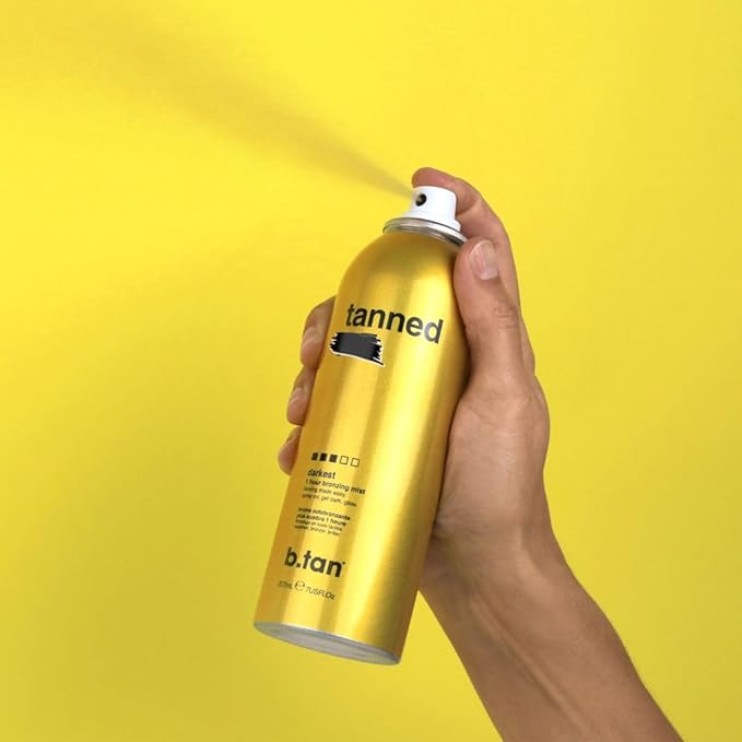 b.tan Self Tanner Bronzing Mist | Fast, 1 Hour Express Sunless Tanning Spray, No Fake Tan Smell, Dark Bronzing Glow, Face & Body, No Added Nasties, Vegan & Cruelty Free, 7 Fl Oz-Velvo Beauty