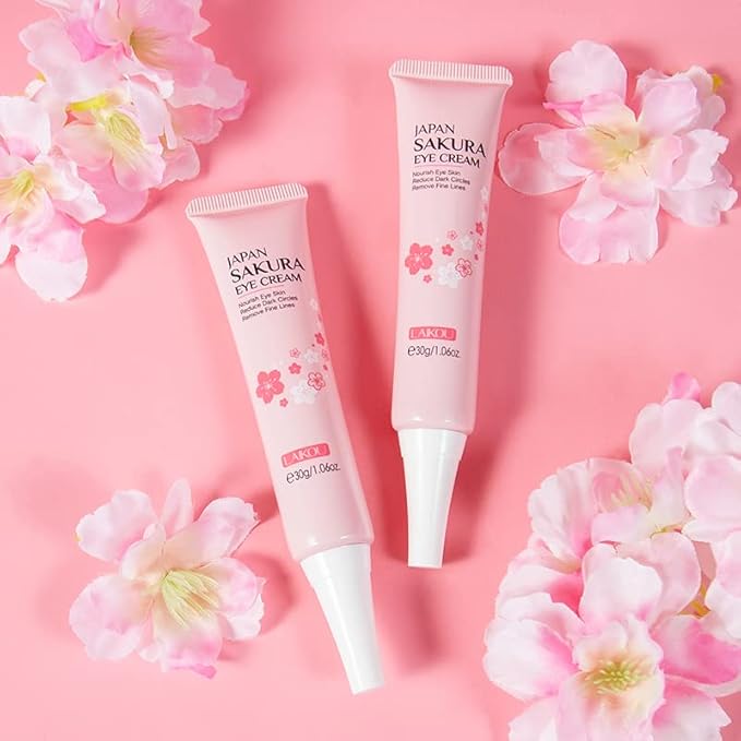 AKARY Sakura Eye Cream, Under Eye Cream to Reduce Dark Circles, Bags, Puffiness, Hydrate Undereye Area, Skincare Eye Cream with Hyaluronic Acid for All Skin Types-Velvo Beauty