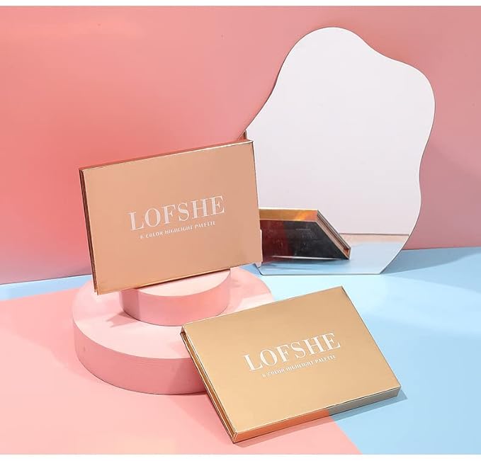 6 Colors Highlighter Makeup Face Palette, Shiny Glow Highlighter Shimmer Metallic Palette Professional Face Contouring Blemish Pallet, Natural Shiny Makeup Face Glitter Blush Cheeks Pallet Contour Illuminator Makeup Highlight Powder for Women-Velvo Beauty