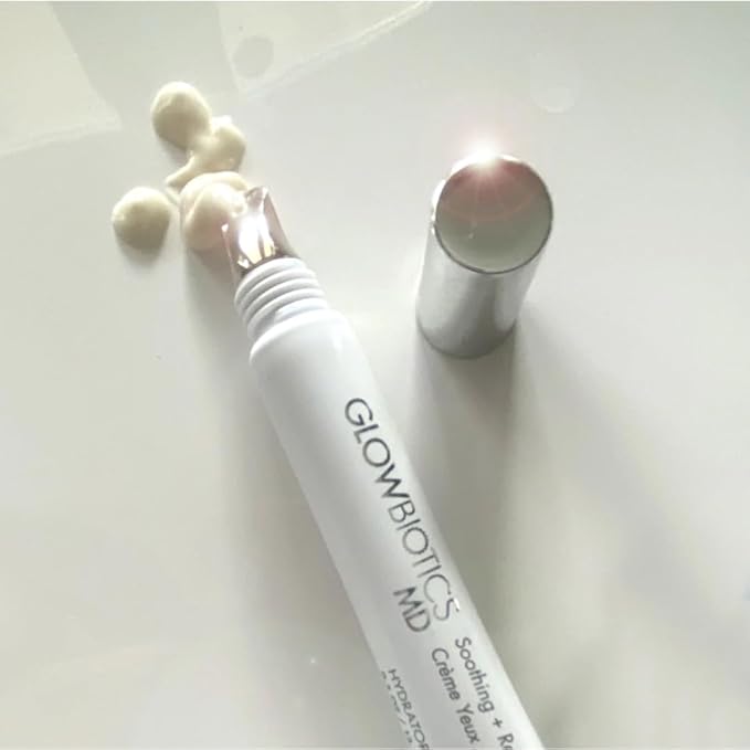 Glowbiotics Soothing + Revitalizing Probiotic Eye Cream: Hydrate, Firm & Reduce Wrinkles, Dark Circles & Puffiness, Peptide-Rich for Youthful Eyes, 0.5 oz-Velvo Beauty