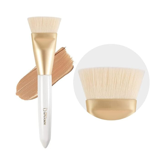 DUcare Contour Brush, Flat Top & Oval Head Face Contouring Brush For Blending & Buffing, Multi-Purpose Face Makeup Brushes for Liquid Foundation/Cream/Facial Mask-Velvo Beauty