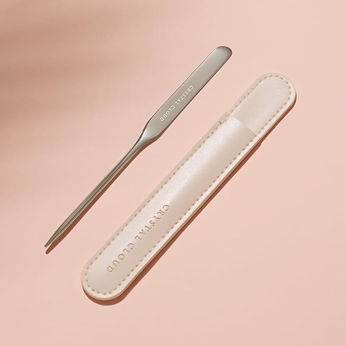 Korean Professional Pro Stainless Steel Makeup Cosmetic Spatula Tool Makeup Art Tool For Nail Art Eye Shadow Eyelash Makeup Professional Pigment Blending-Velvo Beauty
