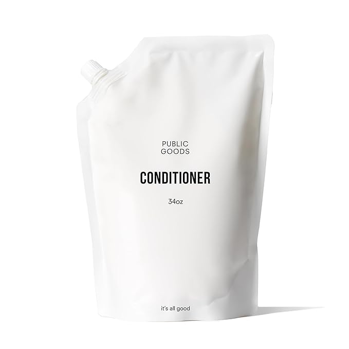 Public Goods Conditioner for Women & Men | Natural Conditioner to Protect & Moisturize Dry Hair | Made with Organic Essential Oils | Sulfate & Paraben Free | Vegan Friendly | 34 Fl Oz Refill-Velvo Beauty