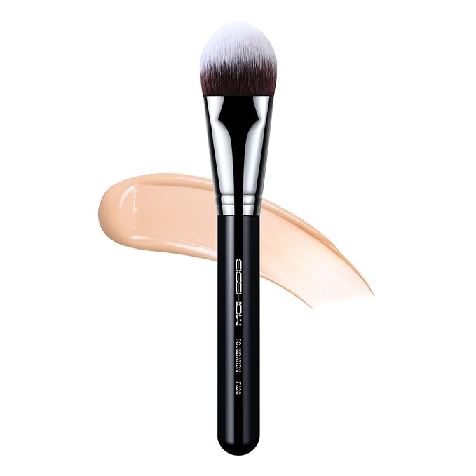 EIGSHOW Flat Foundation Brush, Large Face Makeup Brush with Soft Dense Synthetic Bristles for Blending Liquid Cream Powder (F628)-Velvo Beauty