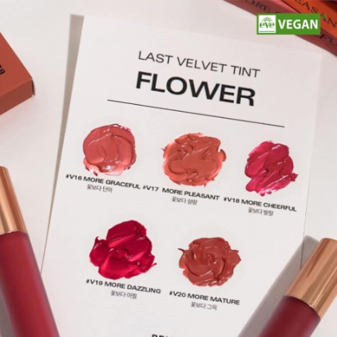 BBIA Last Velvet Tint - Soft & Creamy Matte Finish Lip Stain, Blur Effect with Velvety Texture, Long-Lasting, High Pigment, Lightweight, Non-Drying, Vegan, Korean Lip Makeup (V16 MORE GRACEFUL)-Velvo Beauty