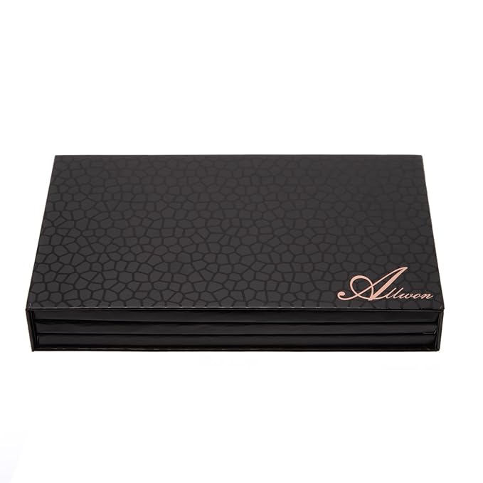 3-Layer Rotation Magnetic Palette 3 in1 Empty Makeup Palette Storage Box for Eyeshadow Lipstick Blush Powder (Black)-Velvo Beauty