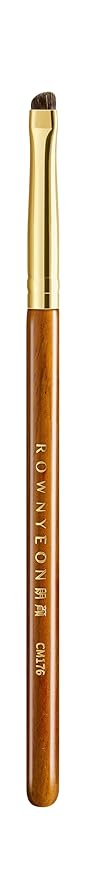 Desert Oak Series Soft-Angle Eyeshadow Brush - Curved Edge Pony Hair for Crease & Lash Lines, Bubinga Handle (CM 176)-Velvo Beauty
