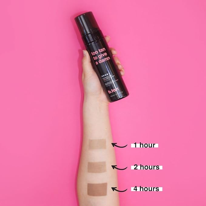 b.tan Ultra Dark Self Tanner Mousse | Too Tan - Best, 1 Hour Express Sunless Tanning Foam, Gold Bronzing Glow, No Fake Tan Smell, Face & Body, Vegan, Cruelty & Paraben Free, 6.7 Fl Oz-Velvo Beauty