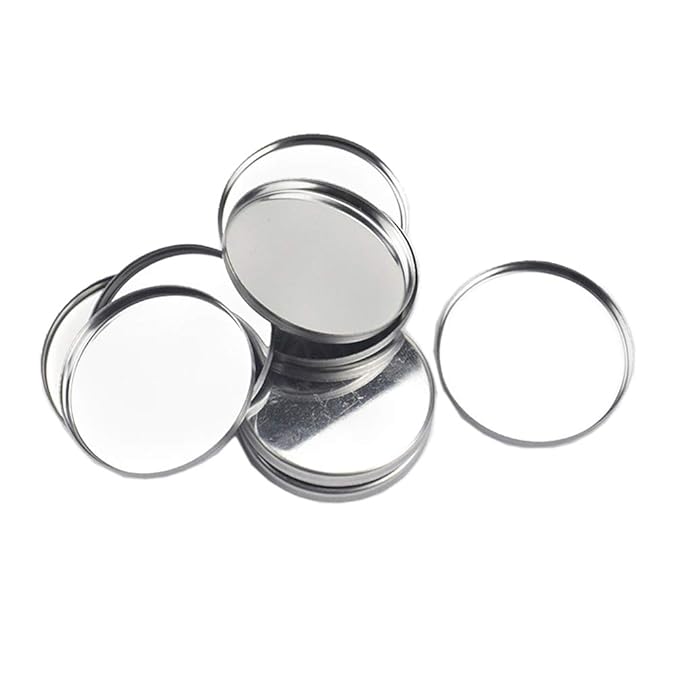 20 Pieces Empty Round Metal Tin Palette Pans Round Metal Pans Cosmetic Eyeshadow Pans for Eyeshadow Palette Magnetic Makeup Palette, 36mm Diameter 3.5mm Height-Velvo Beauty