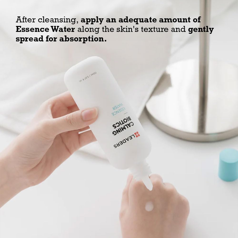 LEADERS Cosmetics Calming Biotics Essence Water - 150ml/5.07 Fl Oz Hydrating Strengthening Nourishing and Deep Moisturizing Toner for Sensitive Skin-Velvo Beauty