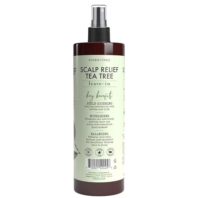 Leave In Conditioner Spray - Tee Trea Scalp Treatment - Anti-Dandruff and Dry & Itchy Scalp treatment, Hydrating & Medicated Formula for Psoriasis and Scalp Care - Detangles & Nourishes Hair.-Velvo Beauty