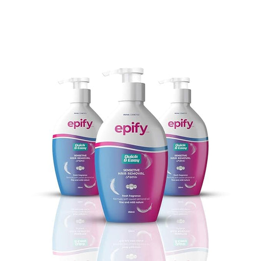 Epify Intimate Hair Removal Cream for Men and Women - Sensitive Skin, Pubic & Bikini Areas (Pack of 3)-Velvo Beauty