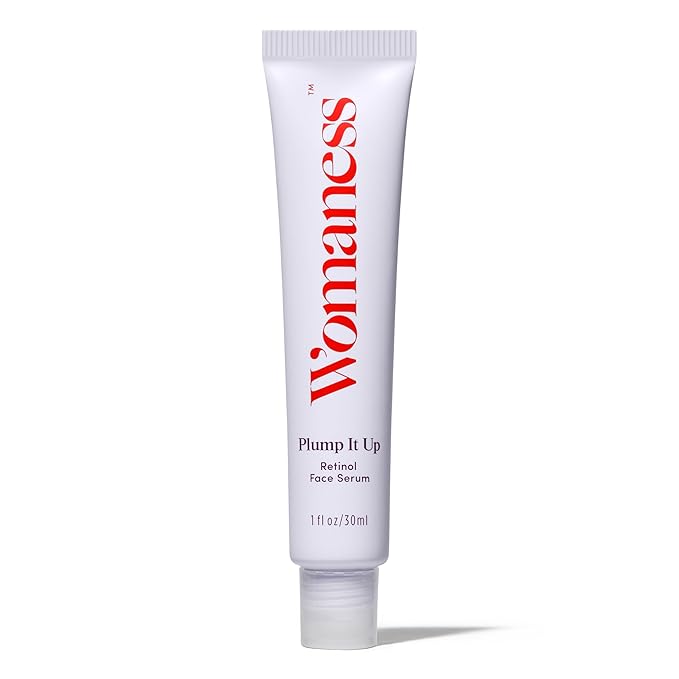 Womaness Plump It Up Retinol Serum – Roll-On Hydrating Face Serum for Women w/ Hyaluronic Acid & Collagen Boosting Retinol – Anti Aging for Fine Lines, Wrinkles & Smoothing Ceramide NG Skincare (30ml)-Velvo Beauty
