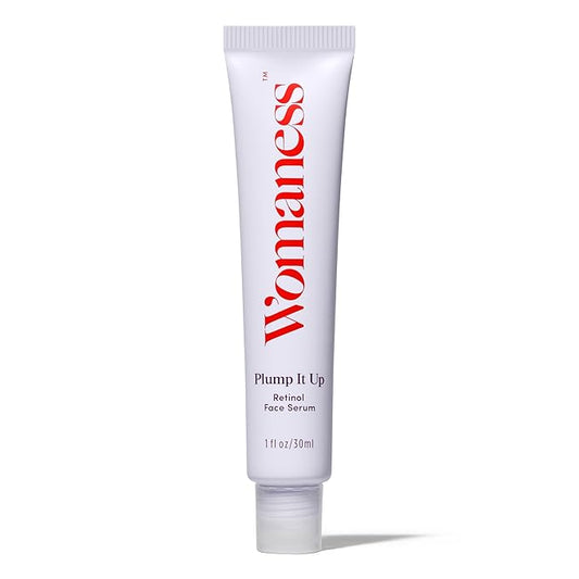 Womaness Plump It Up Retinol Serum – Roll-On Hydrating Face Serum for Women w/ Hyaluronic Acid & Collagen Boosting Retinol – Anti Aging for Fine Lines, Wrinkles & Smoothing Ceramide NG Skincare (30ml)-Velvo Beauty