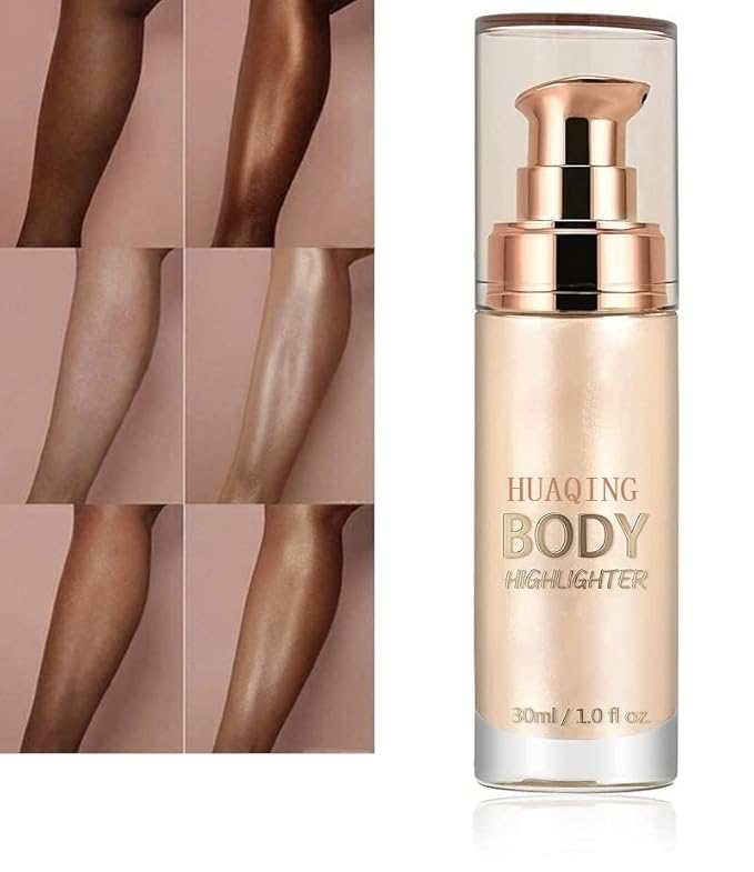 2 Pack Body Luminizer,Shimmer Body Highlighter Makeup Liquid Gloss Makeup for Glitte Face Body Gloss Cream.(104 Soft Yarn Pink)-Velvo Beauty