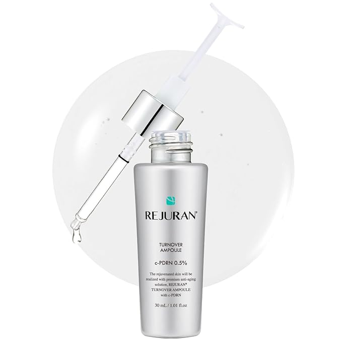 REJURAN® Turnover Ampoule, c-PDRN® – Original Salmon DNA PDRN Face Serum for Rejuvenation, Firming, Hydration & Youthful Glow, Refines Skin Texture. Korean Skincare (1.01 fl oz)-Velvo Beauty