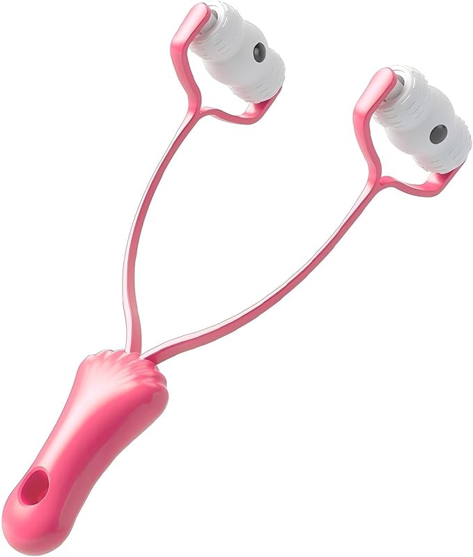 V-Shaped Face Roller Massager with 4 Magnetic Beads, Facial Lifting Tool Neck and Skin Tightening Beauty Massager-Velvo Beauty