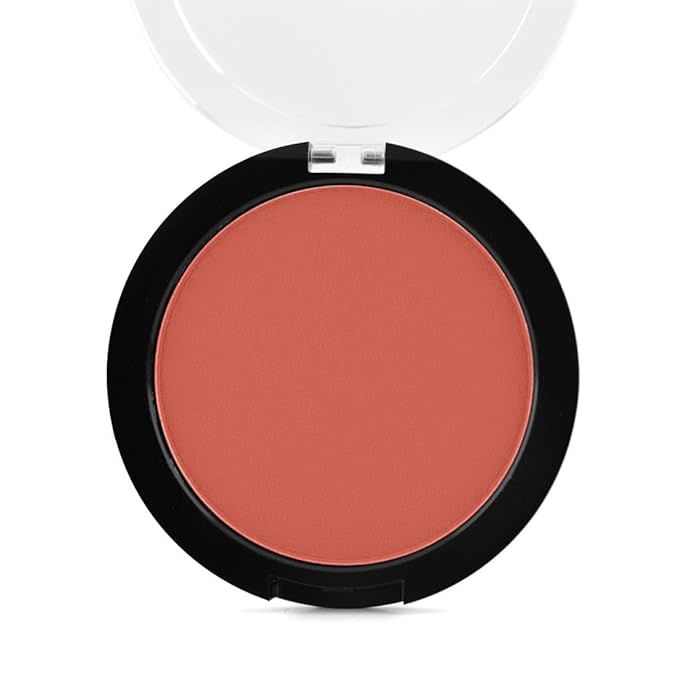 Palladio Matte Blush, Brushes onto Cheeks Smoothly, Soft Matte Look and Even Finish, Flawless Velvety Coverage, Effortless Blending Makeup, Flatters the Face, Convenient Compact, Toasted Apricot-Velvo Beauty