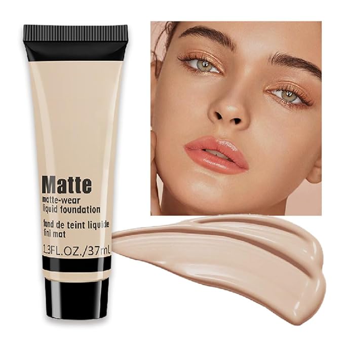 1 Pack Liquid Foundation Cream for Face Makeup,Durable Full Coverage Matte Concealer Make Up,Oil Control & Waterproof Base Primer -1 Fl.Oz-BEIGE 4#-Velvo Beauty