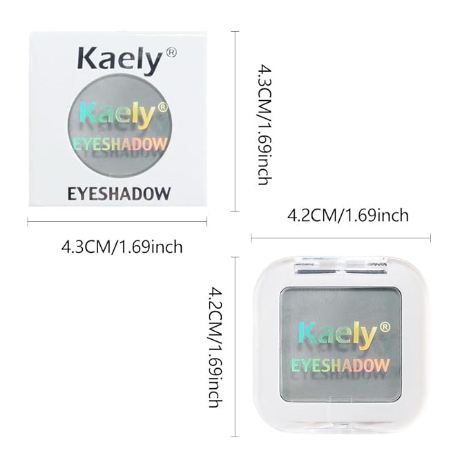 evpct Matte Grey Eyeshadow Singles, Smoky Gray Grey Dusty blue Cream Single Matte Eye Shadow Palette Makeup for Older Women, High Pigment Waterproof Monochrome Mini Eyeshadow Palette, sombra de ojos-Velvo Beauty