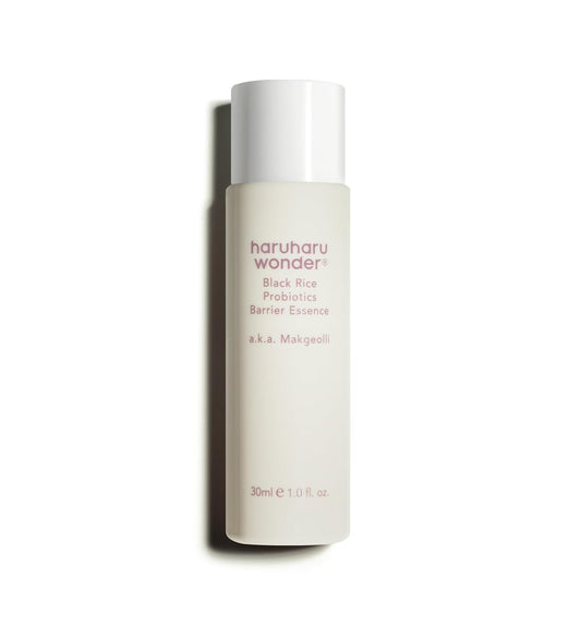 haruharu Wonder Black Rice Probiotics Barrier Essence 1.01 fl. oz., Travel Size Essence Toner to Strengthen Skin Barrier with Ceramides, Soothing, Moisturizing, Plumping, Korean Skincare-Velvo Beauty